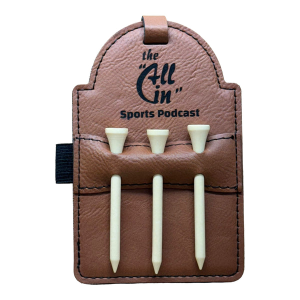 leather golf tee holder