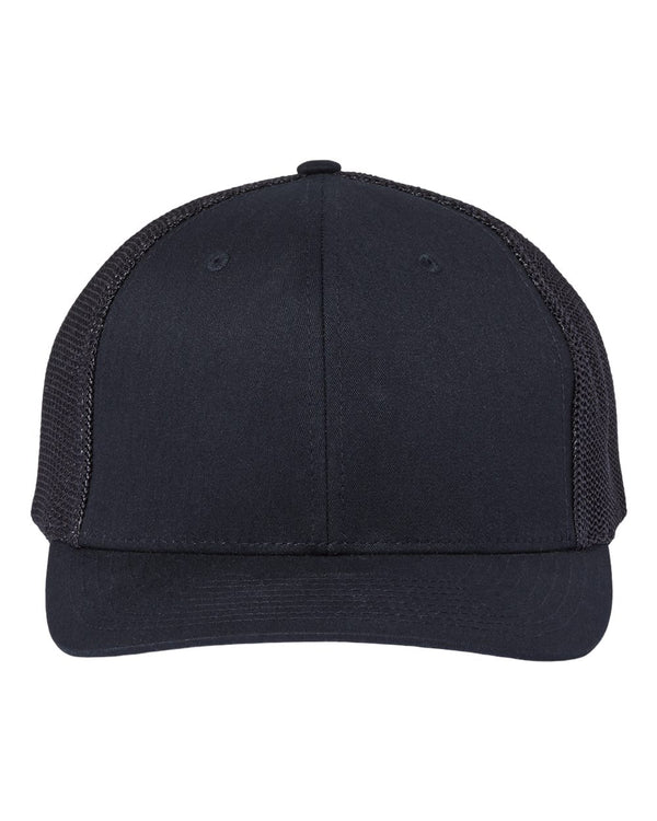 black trucker hat