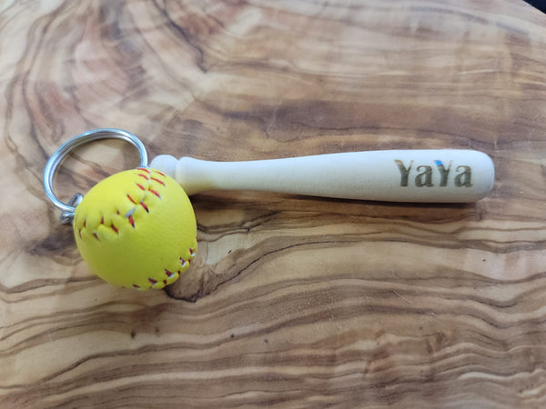 softball keychain